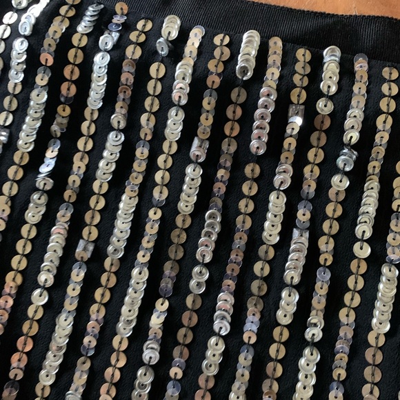 THEORY sequin 100% silk mini skirt sz 2 party evening event formal lined - Picture 3 of 16